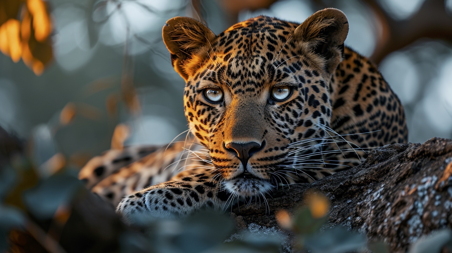 Renderman a male leopard with glowing eyes laying on tree bra 3b46b46b 4cc7 4b4a b935 72383df8d2a8 0
