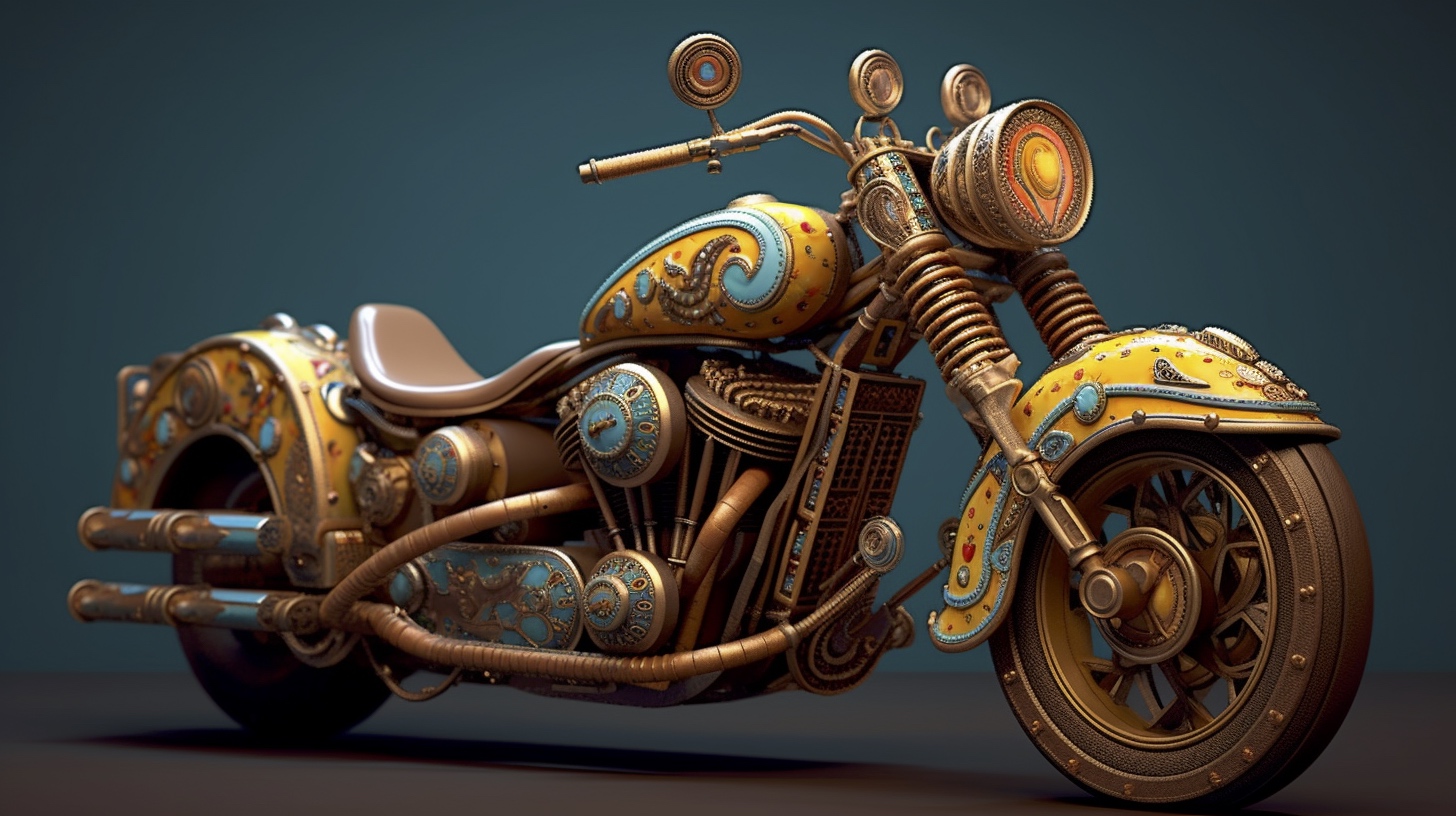 Renderman a motorcycle  in the style of the Art Infomel   ar  85459214 235d 4c4f 8b37 26deb7654205 2