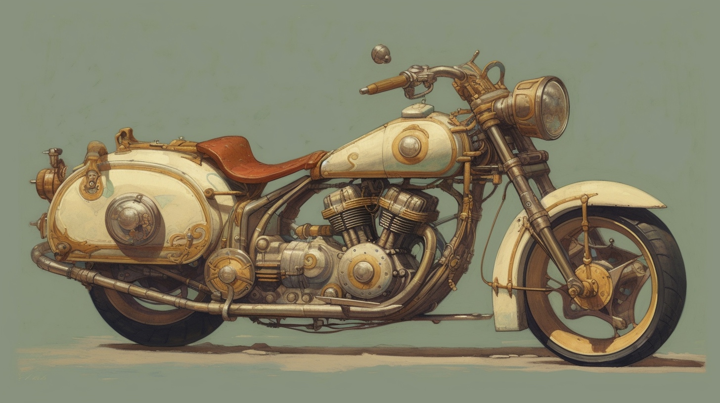 Renderman a motorcycle  in the style of the Grasaille   ar 169  f6aa34e8 01b2 4834 96f6 f1b6b5087322