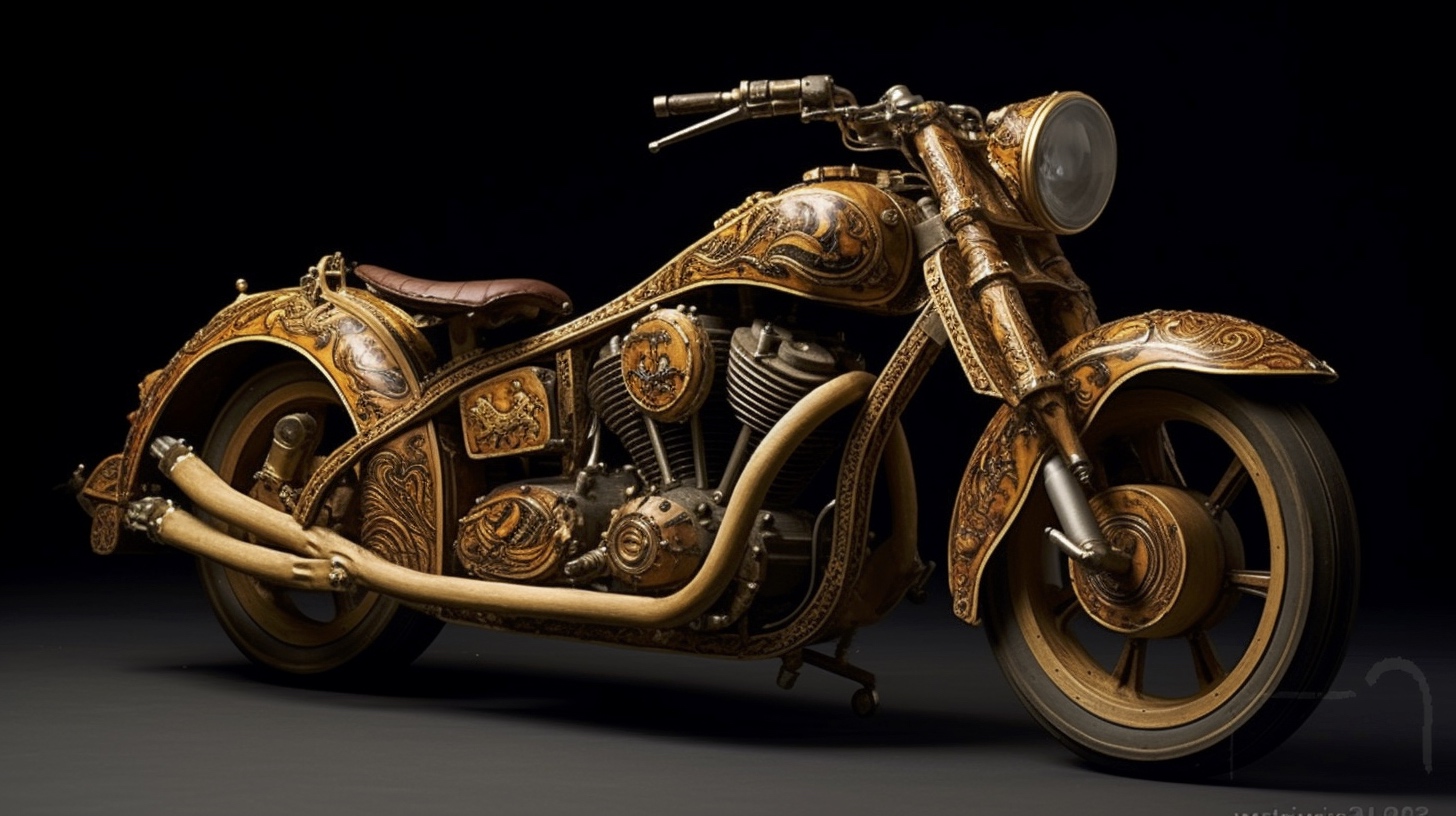 Renderman a motorcycle  in the style of the mannerism   ar 169  3444ef51 8a4e 4847 b578 a64f451e06ef