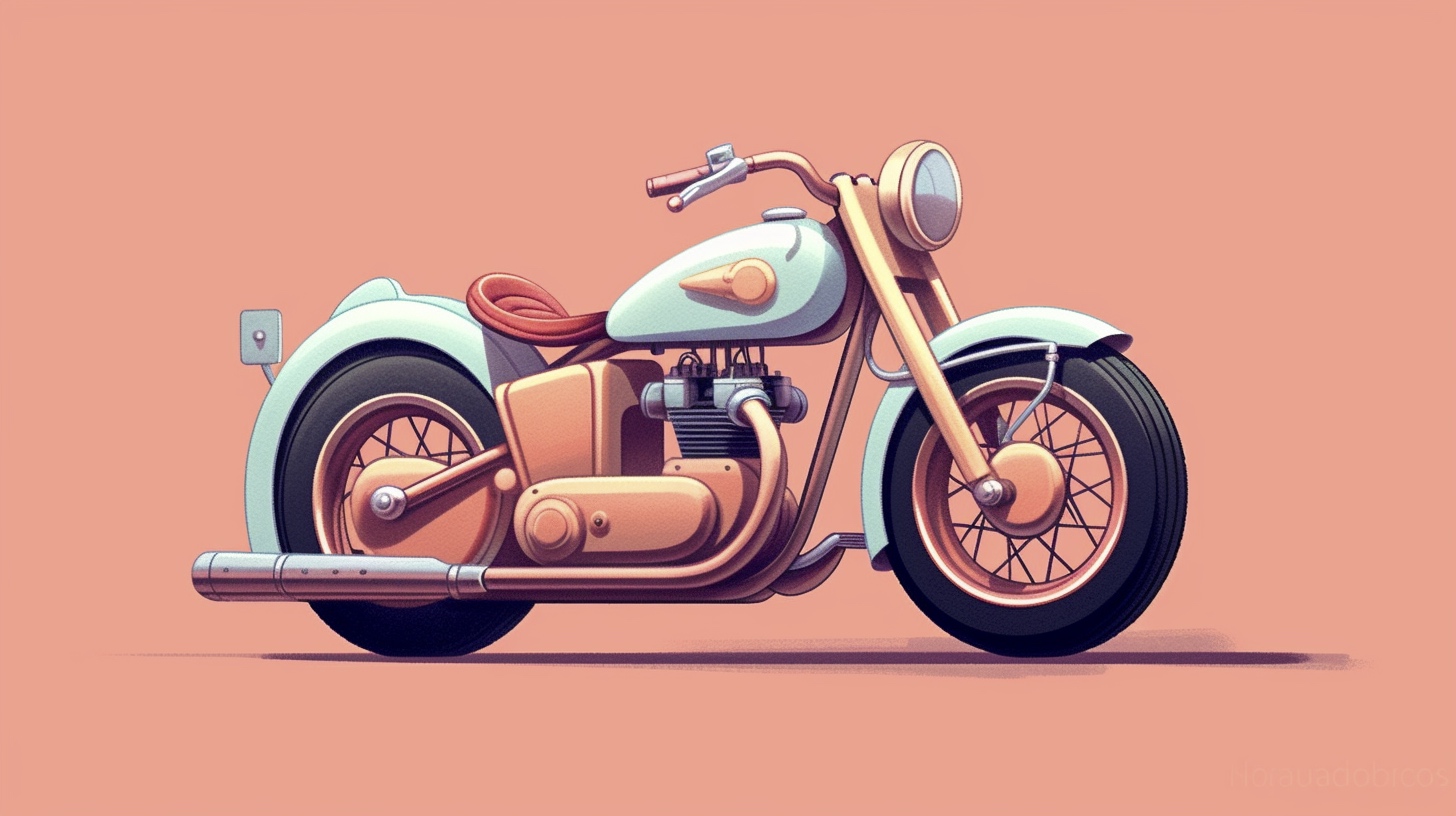 Renderman a motorcycle in the style of Gothic and Midcentury Mo f48d7a98 7318 4790 b372 e5cc32e64d4f