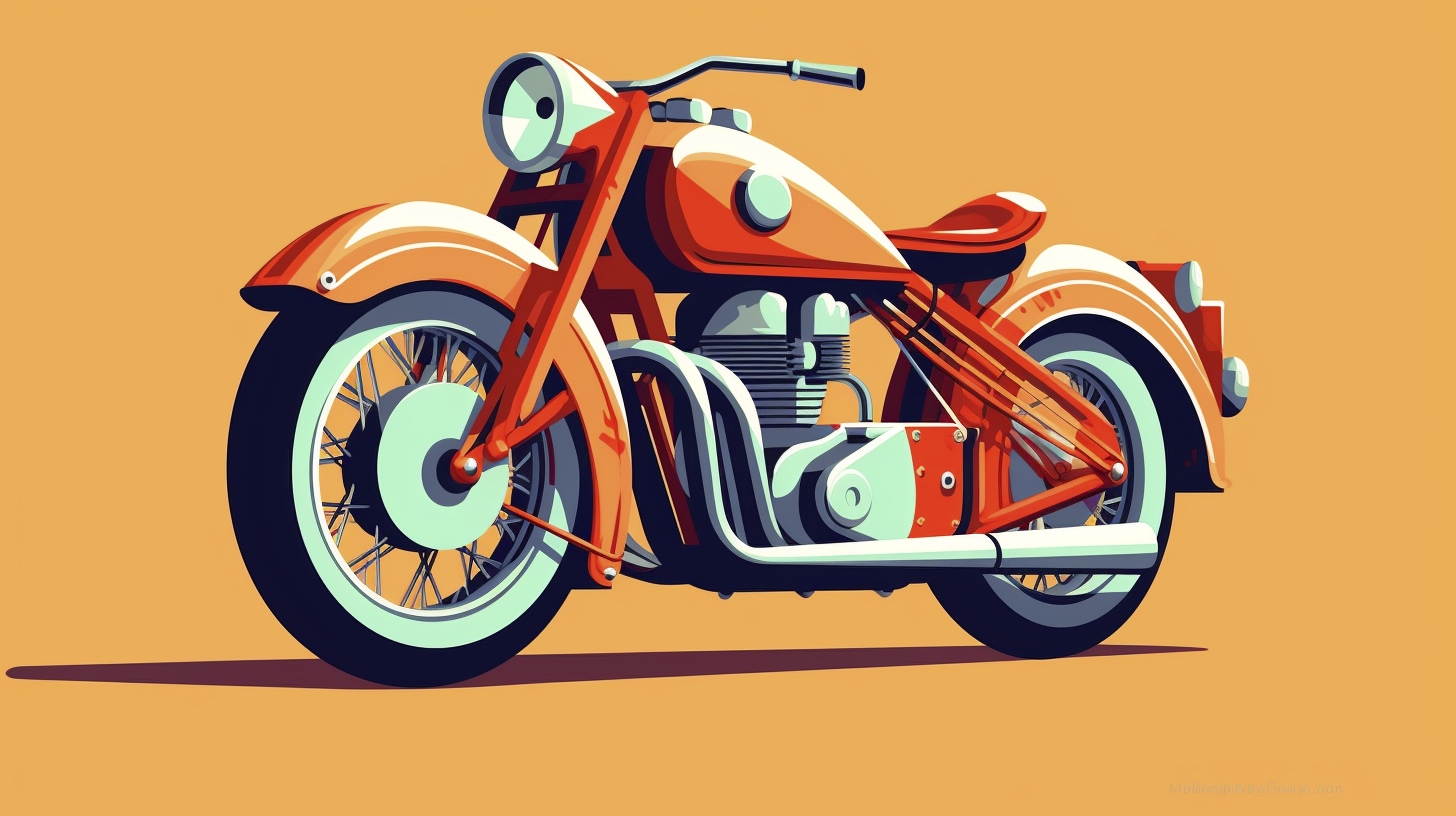 Renderman a motorcycle in the style of Midcentury Modern Illu 952ec563 24d5 4165 b8e5 d9b5a8d02ff9 0