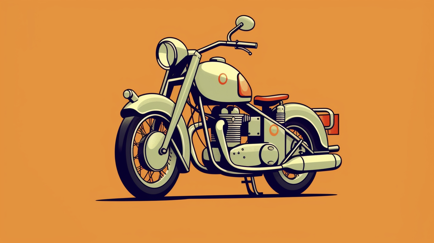 Renderman a motorcycle in the style of Midcentury Modern Illust e60f5318 ae4a 4ac0 b08c dc3ad491076c
