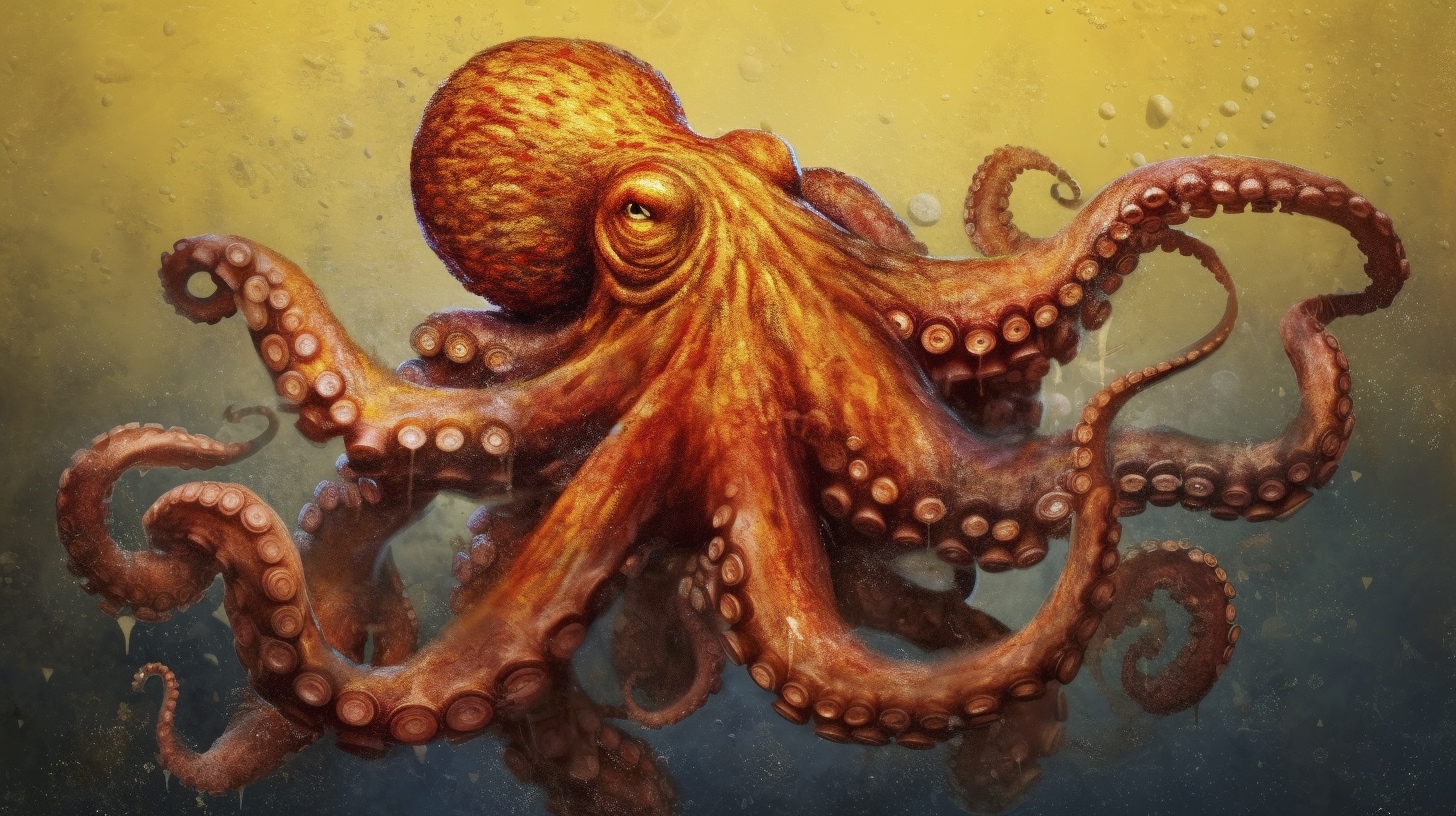 Renderman a octopus  in the style of the Art Infomel   ar 169 809e2798 6a68 42cd 998b c9af9571660a 3