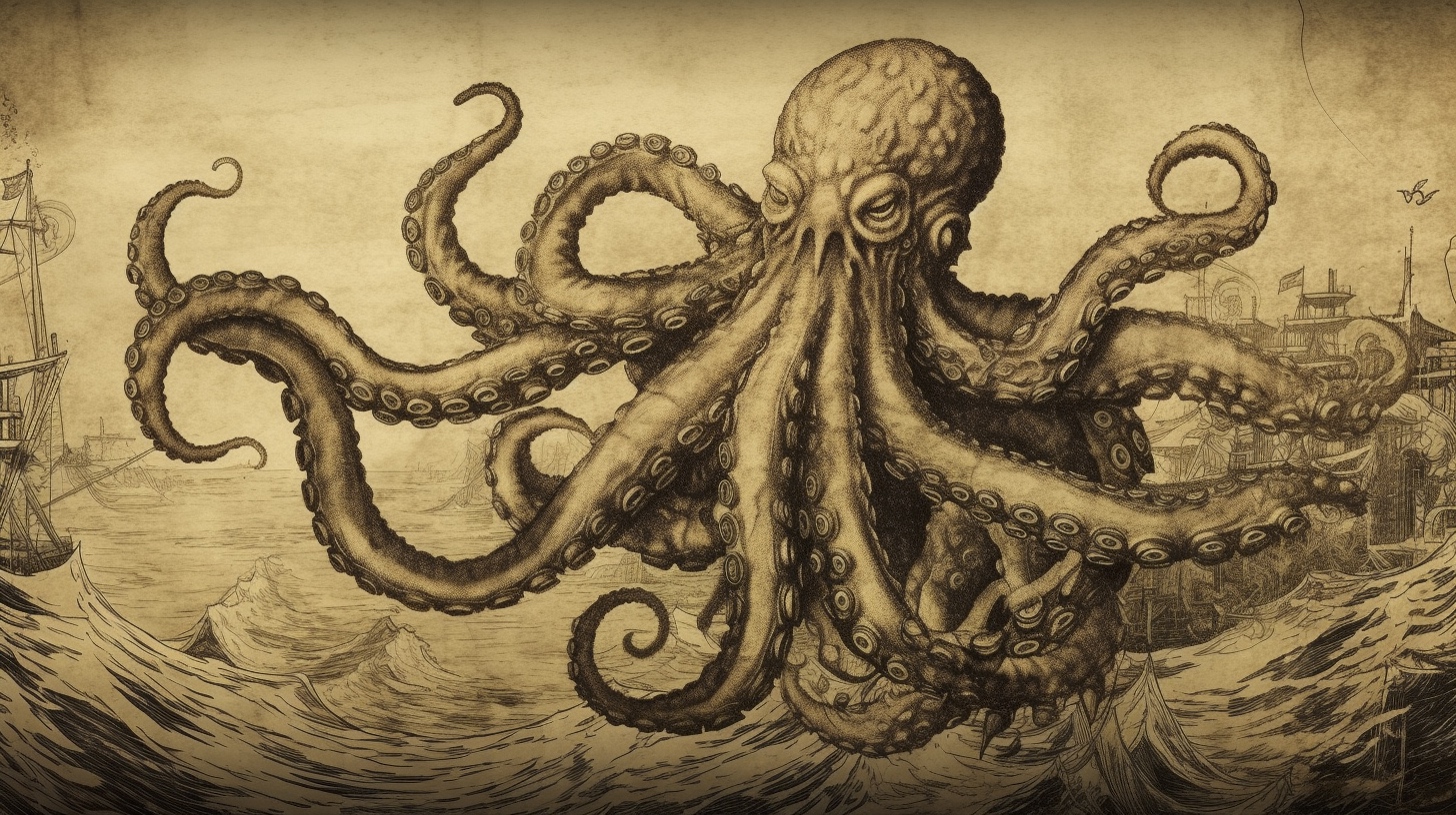 Renderman a octopus  in the style of the Ashcan School 2   ar 1 491ed148 7356 4d7e bf2d b51d88d356ec