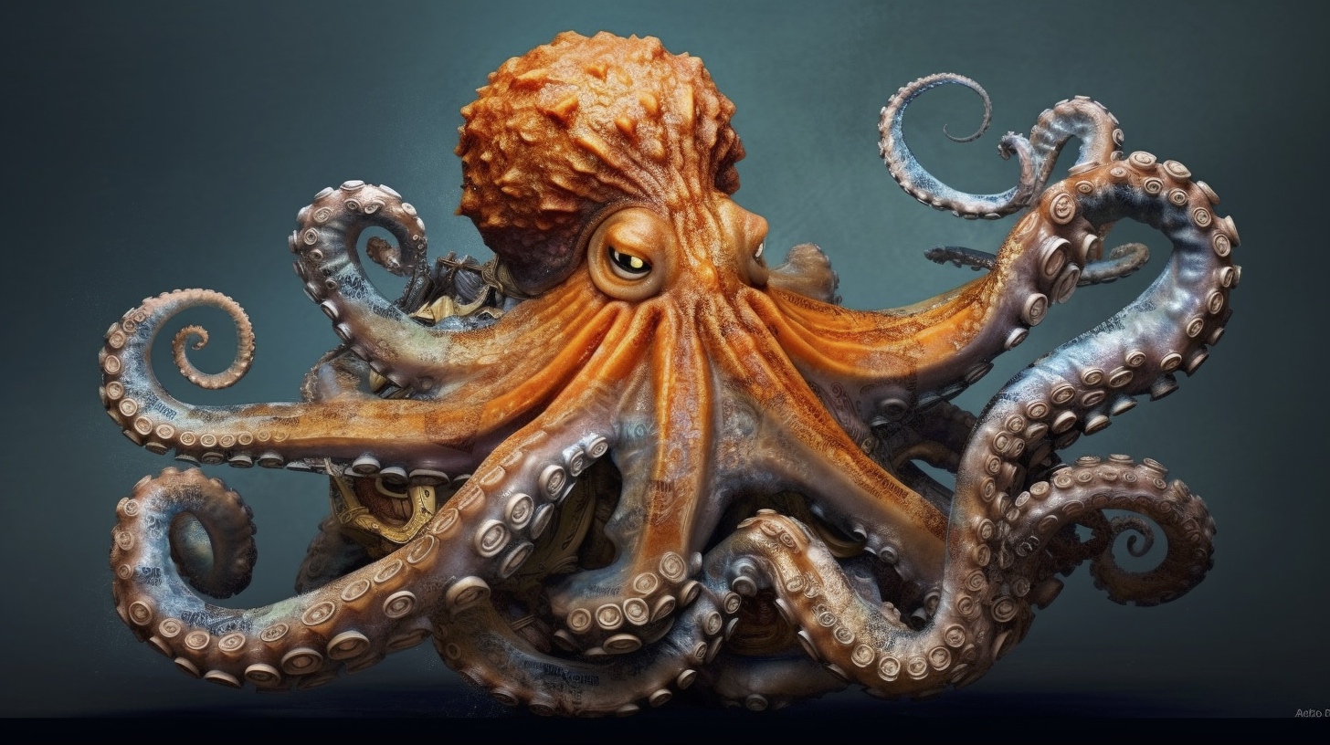 Renderman a octopus  in the style of the Grasaille   ar 169   q e477a2c8 5d32 4f85 b8ce 5ecf786ed422
