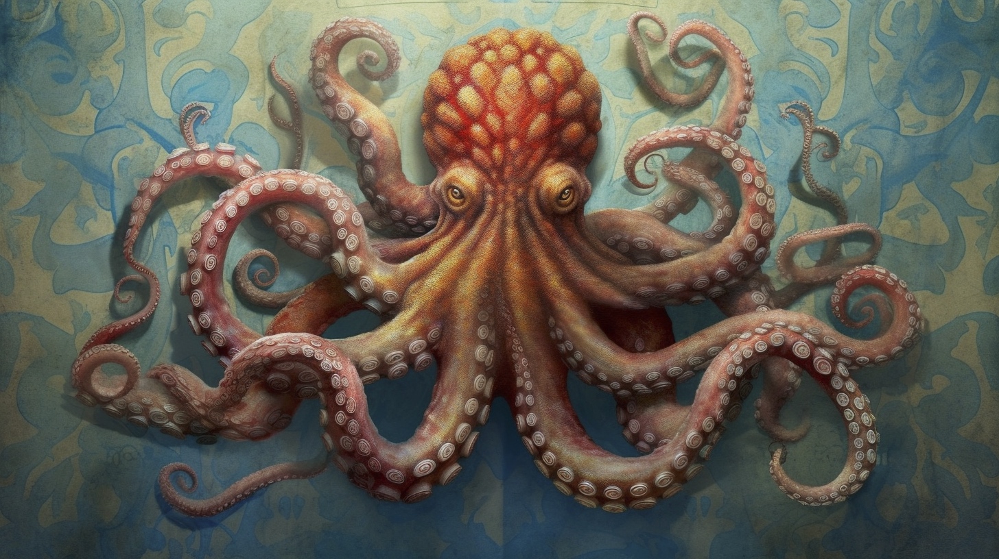 Renderman a octopus  in the style of the mannerism   ar 169   q f539feb5 eb11 4a8e 8ef4 29d6e1954e96