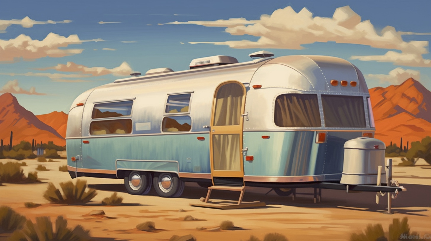 Renderman a painting of a Airstream travel trailer  painted i 14da06fd 74ba 424c b7fd 8c7a2dc1855c 1