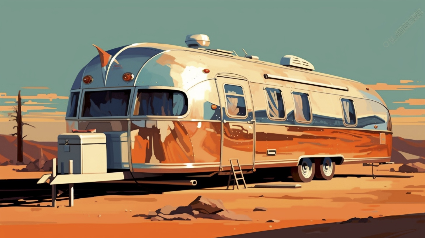Renderman a painting of a Airstream travel trailer  painted i 14da06fd 74ba 424c b7fd 8c7a2dc1855c 3
