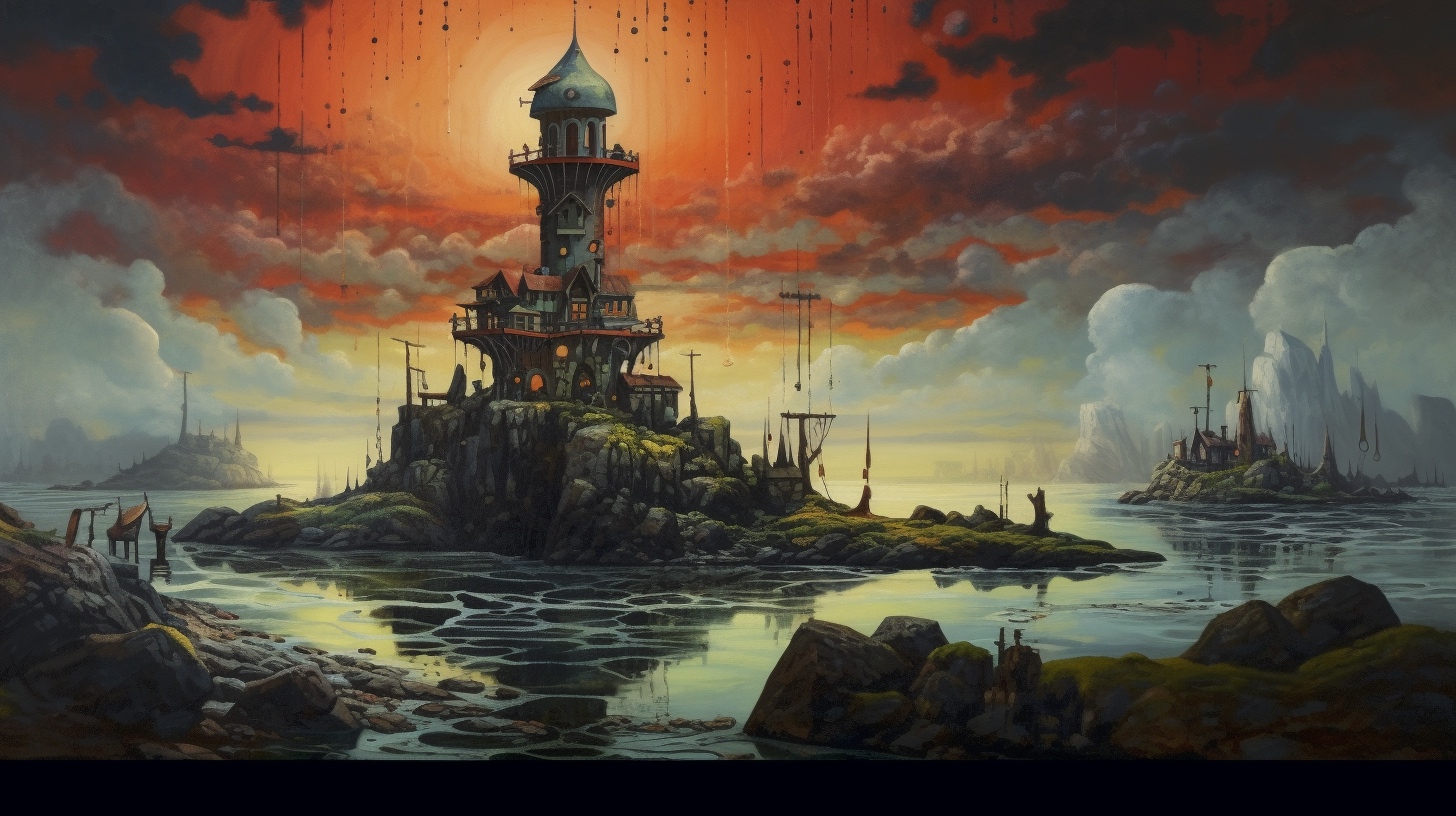Renderman a painting of a landscape  painted in the style of No 9d0aab30 55dd 4d31 85c3 a8470b12383e