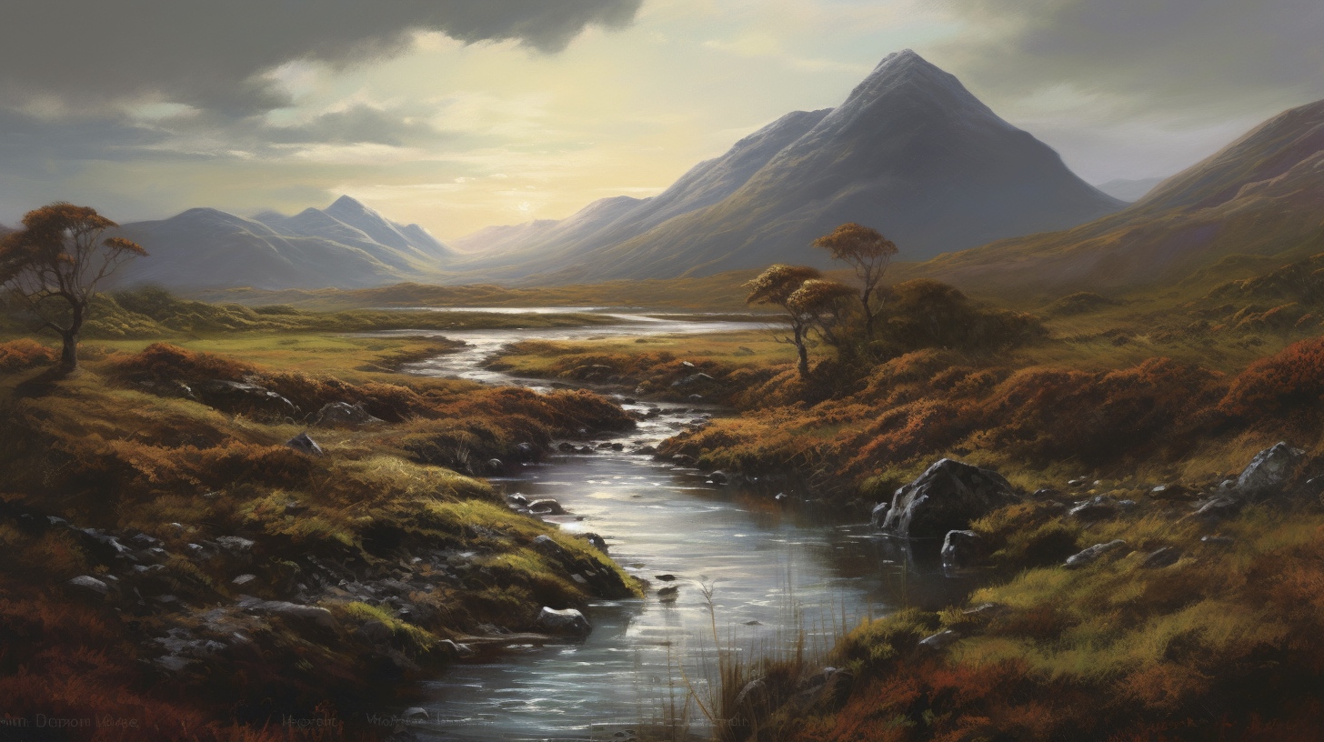 Renderman a painting of a landscape  painted in the style of  9183209f 42d9 4f0f 8dd9 1da4de6429bb 2