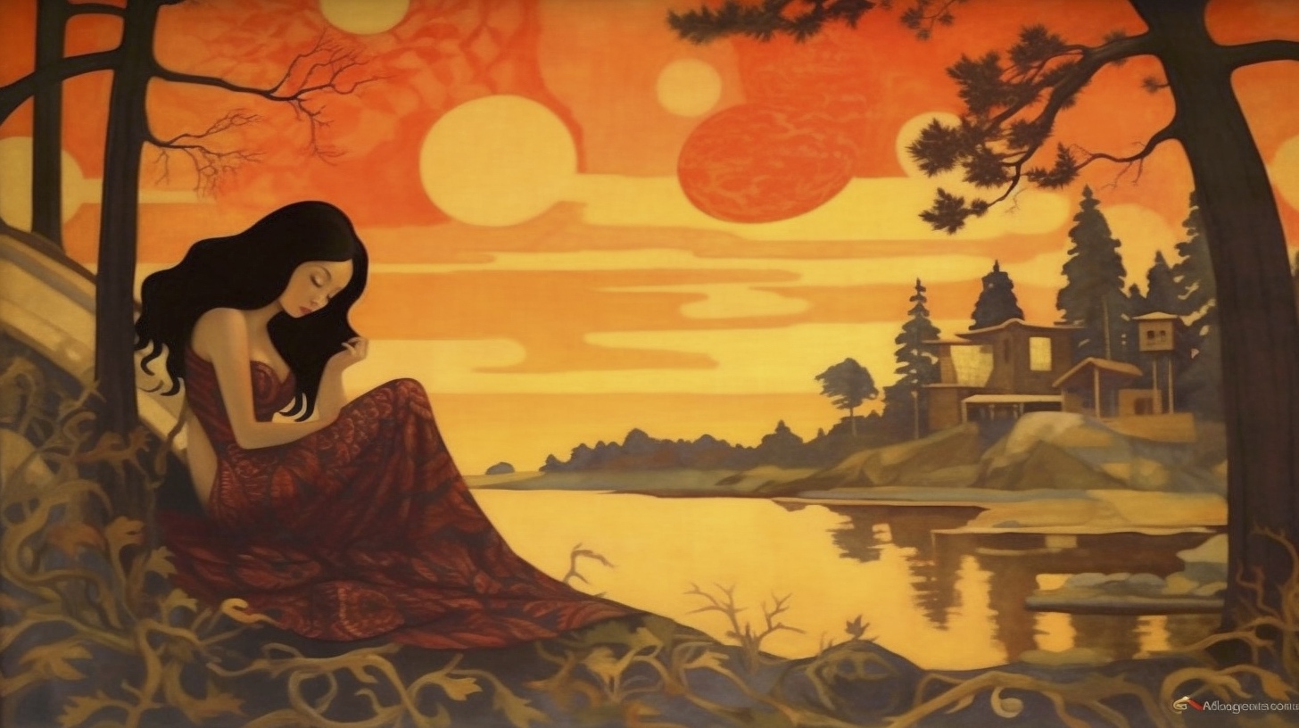 Renderman a painting of a landscape  painted in the style of  fe9bb2ae 76b0 4a78 ba89 99f966fc79fc 1