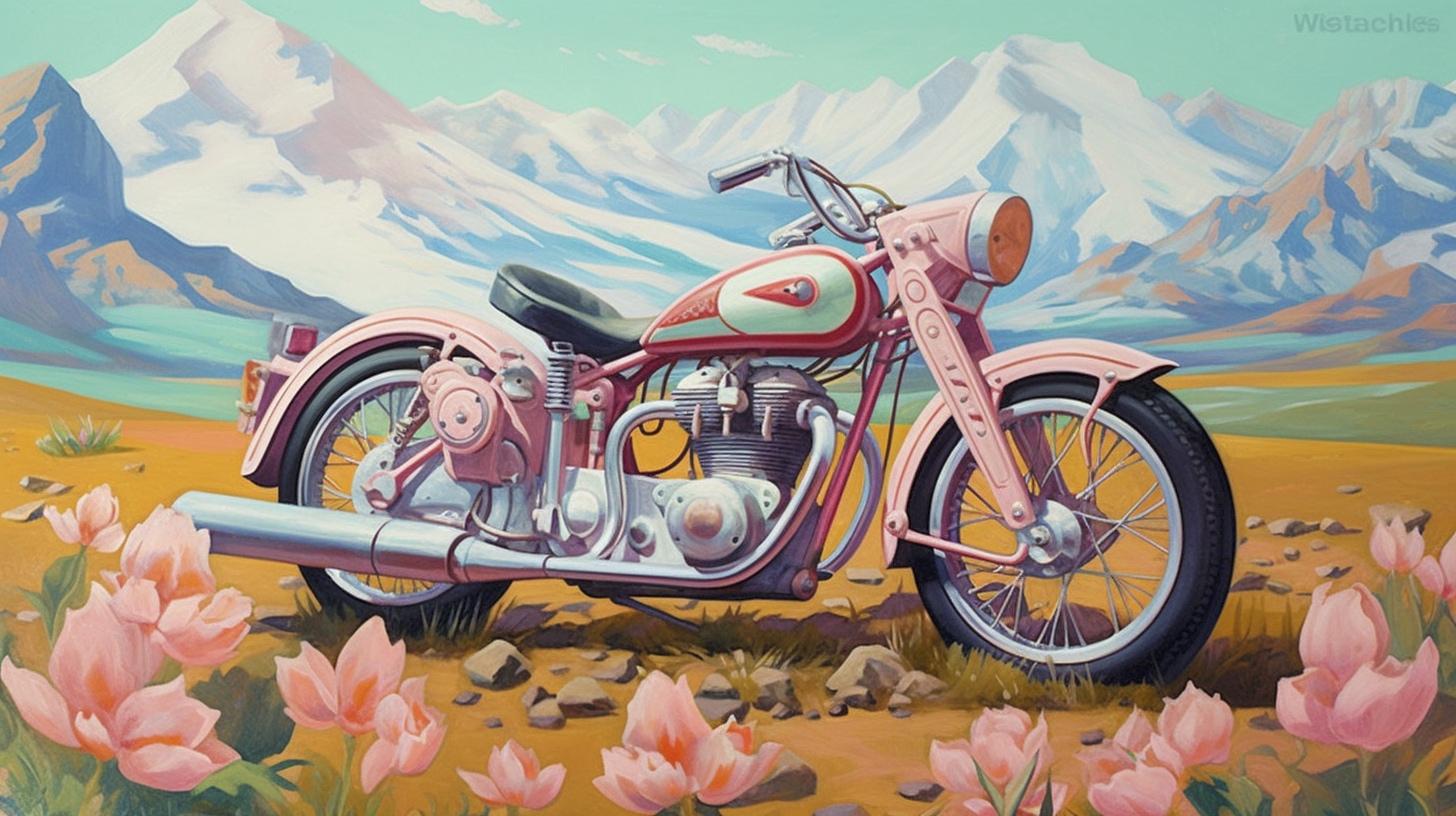Renderman a painting of a motorcycle  painted in the style of 2635c3e4 cd1b 442f 8f4c b46381d634d6 3
