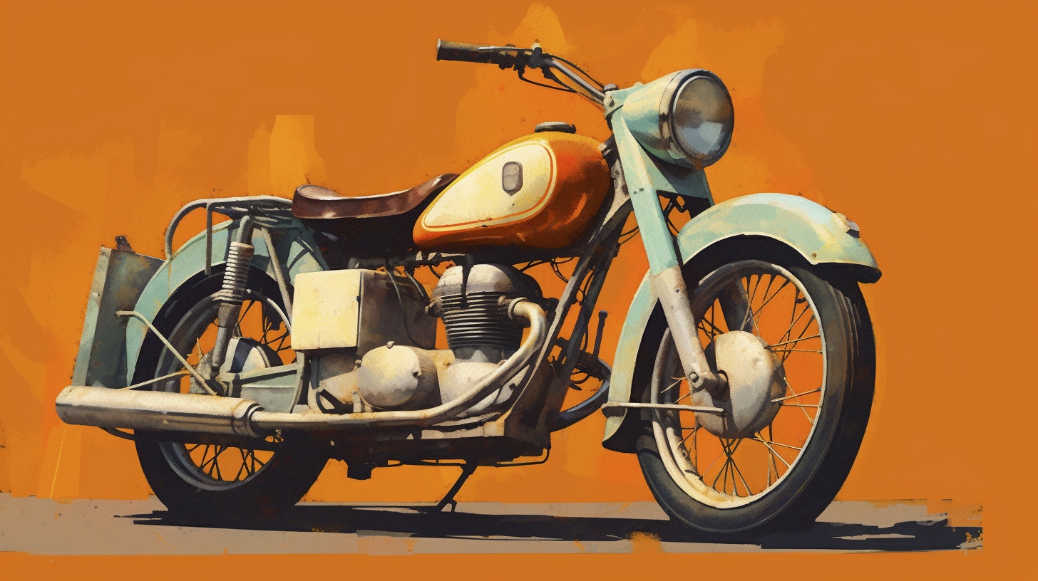 Renderman a painting of a motorcycle  painted in the style of 289538a2 9c7c 41dd af58 072437113cc5 1