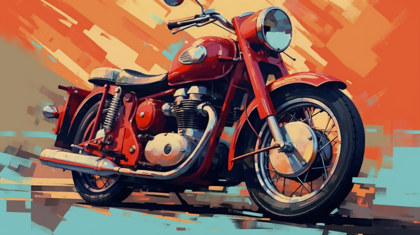 Renderman a painting of a motorcycle  painted in the style of 289538a2 9c7c 41dd af58 072437113cc5 2