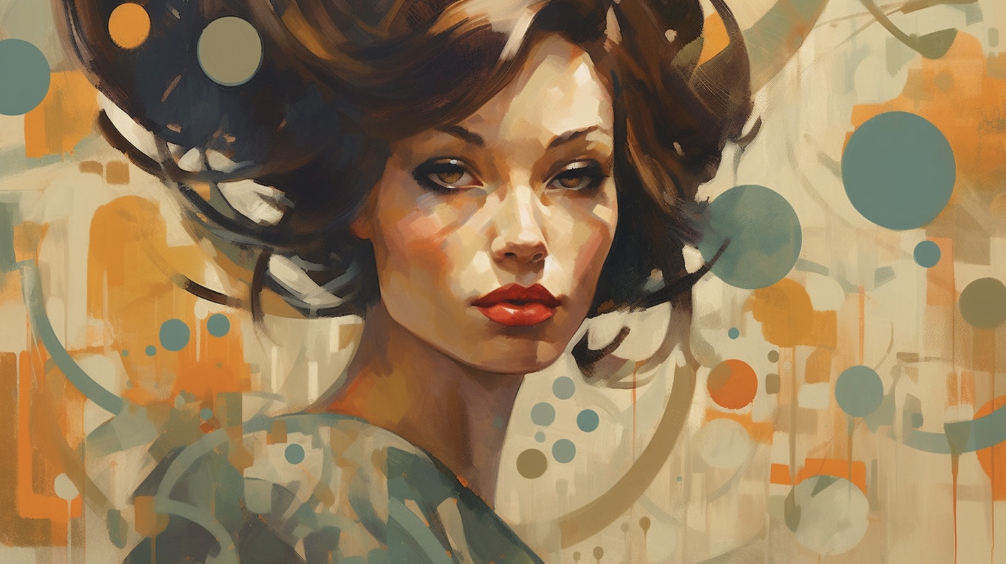 Renderman a painting of a woman  painted in the style of MidC 154aca35 0680 4f2f bff2 3472b27db1e0 1