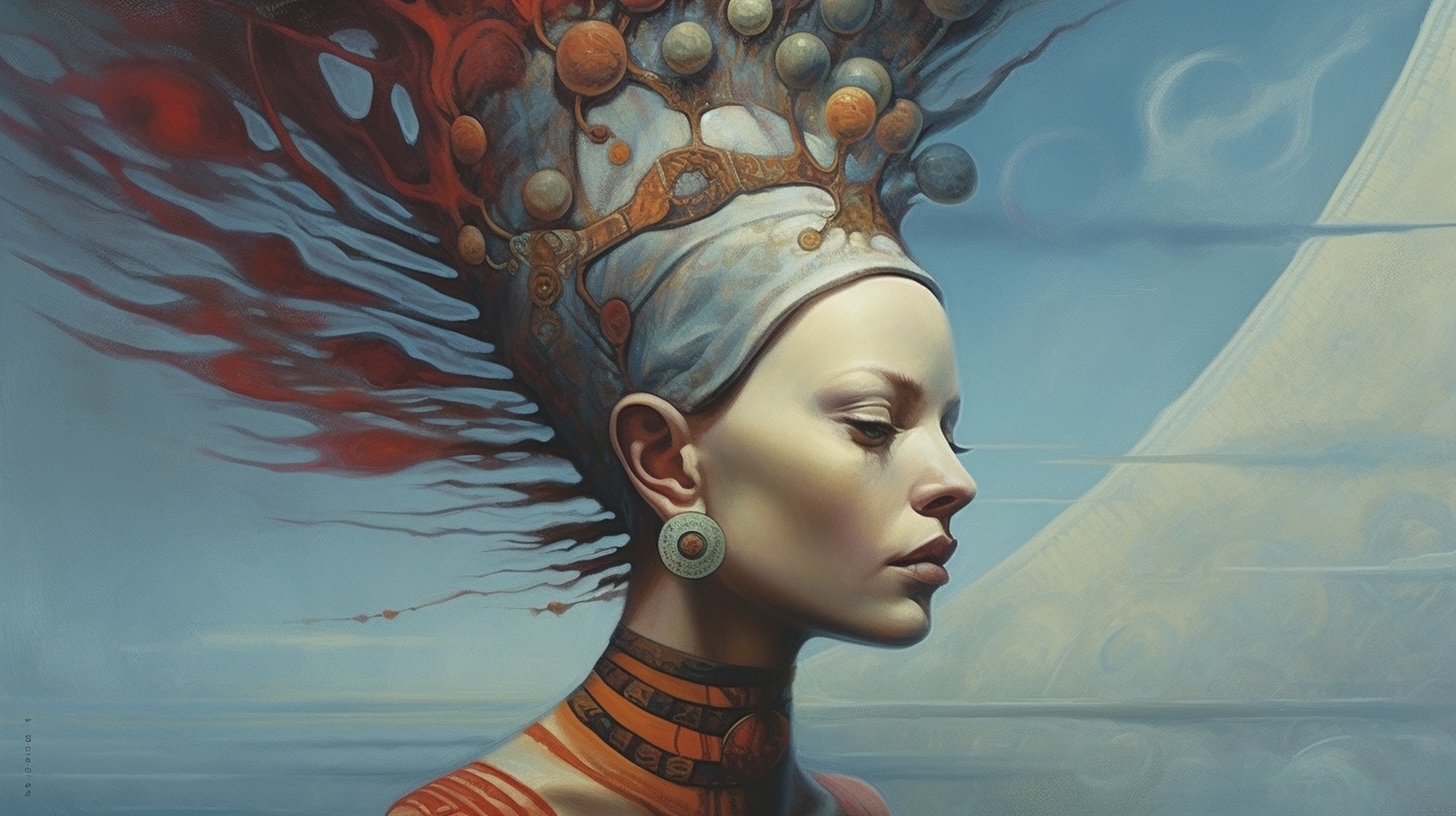 Renderman a painting of a woman  painted in the style of Nord d54ce5e6 31fb 4482 83d0 4c047c23c963 0