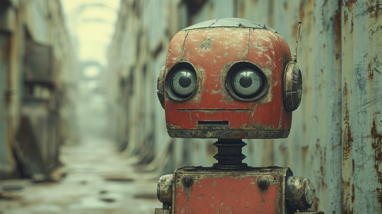 Renderman a robot in the style of surrealism mixed with supre 89b748b1 f19d 45da 8460 570e75bb209c 3