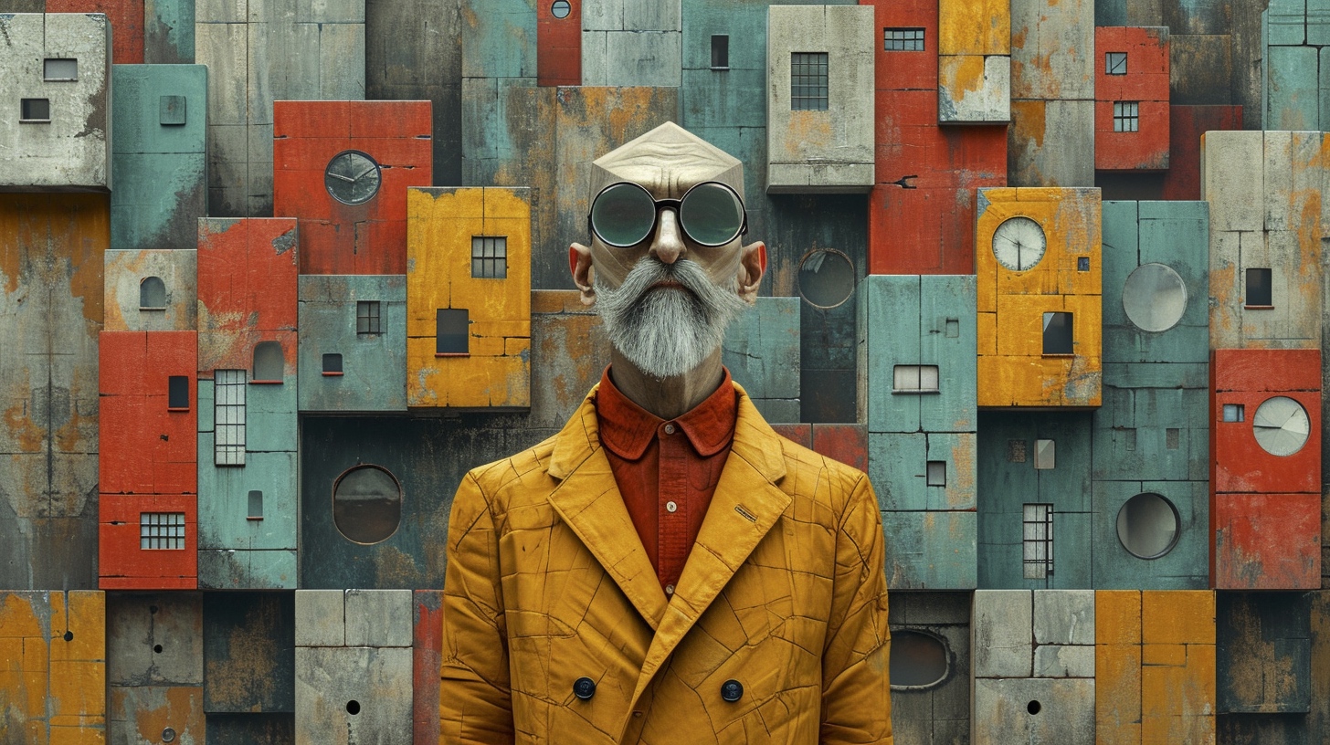 Renderman a scientist in the style of surrealism mixed with sup 0bf936f2 9572 4163 b68d c6e8159bf7ec
