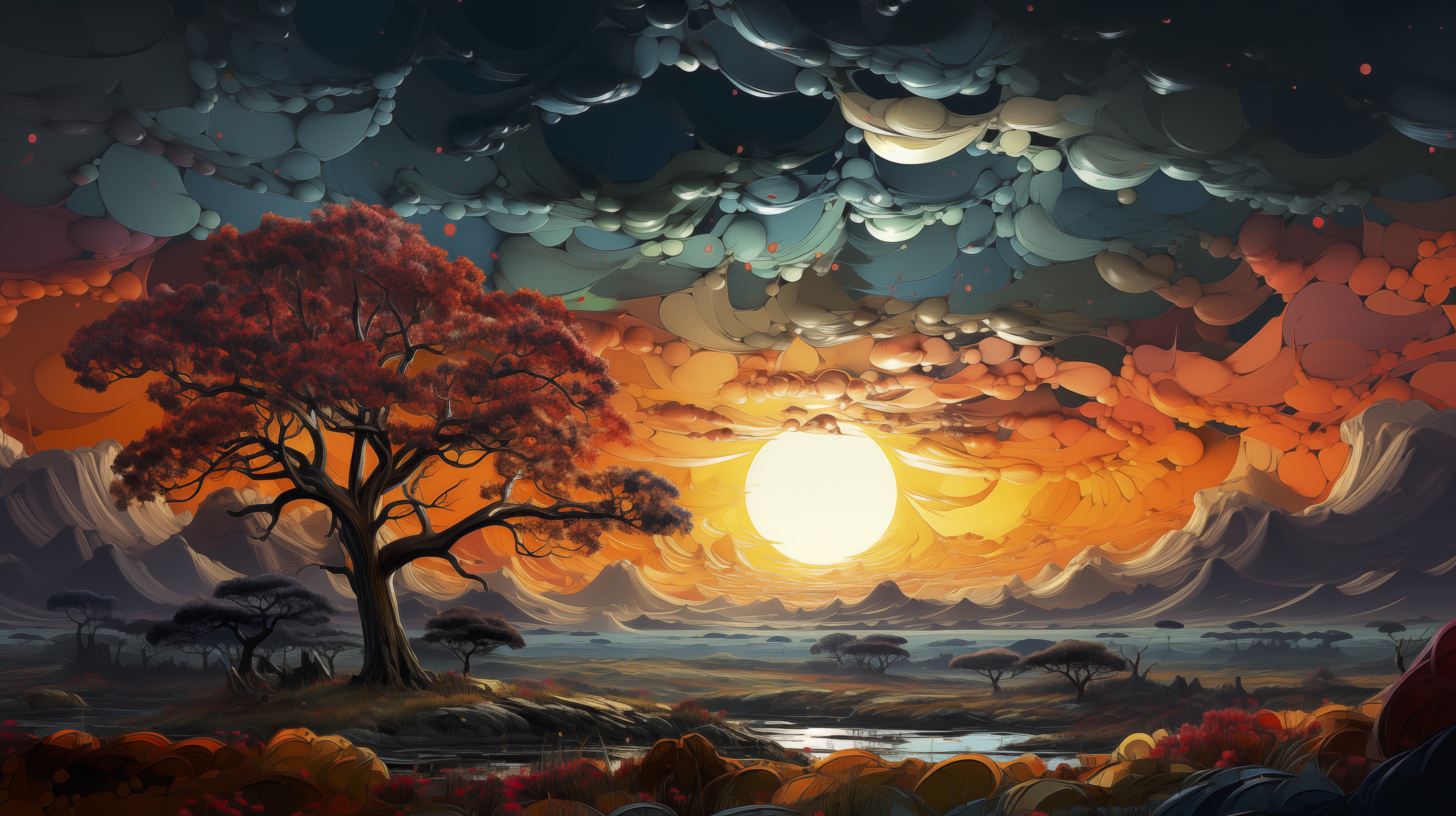 Renderman a stunning scene taken at sunset on the vast African  63396886 9a52 4924 88c0 f356cb9efc5e