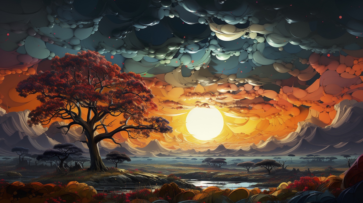 Renderman a stunning scene taken at sunset on the vast African  8ceaafe4 8b14 4650 a7b6 01dbed73cb37