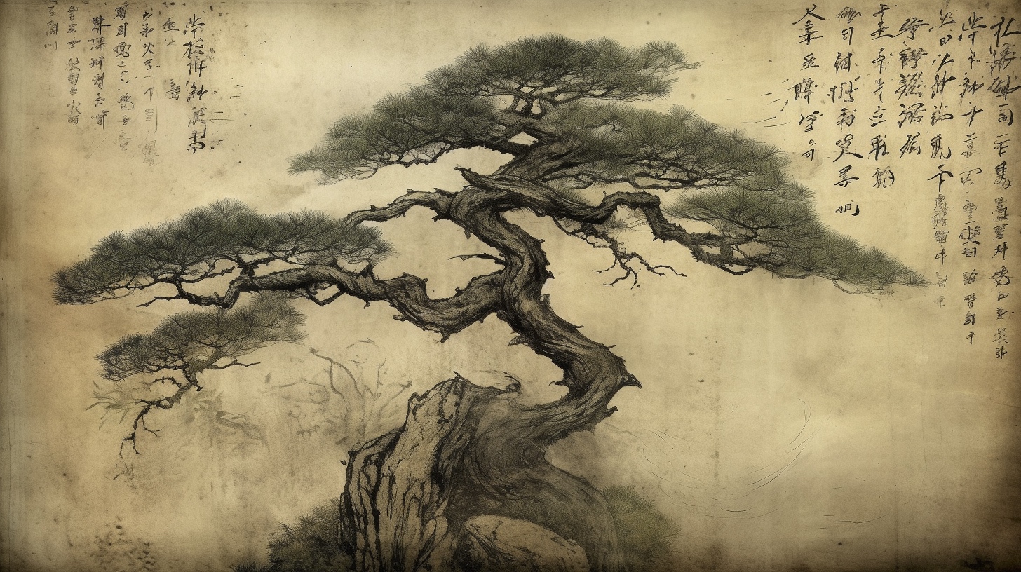 Renderman a tree  in the style of calligraphy 2   ar 169   qu b95a35c2 18e3 4187 a3f5 1393cfa43d39 2