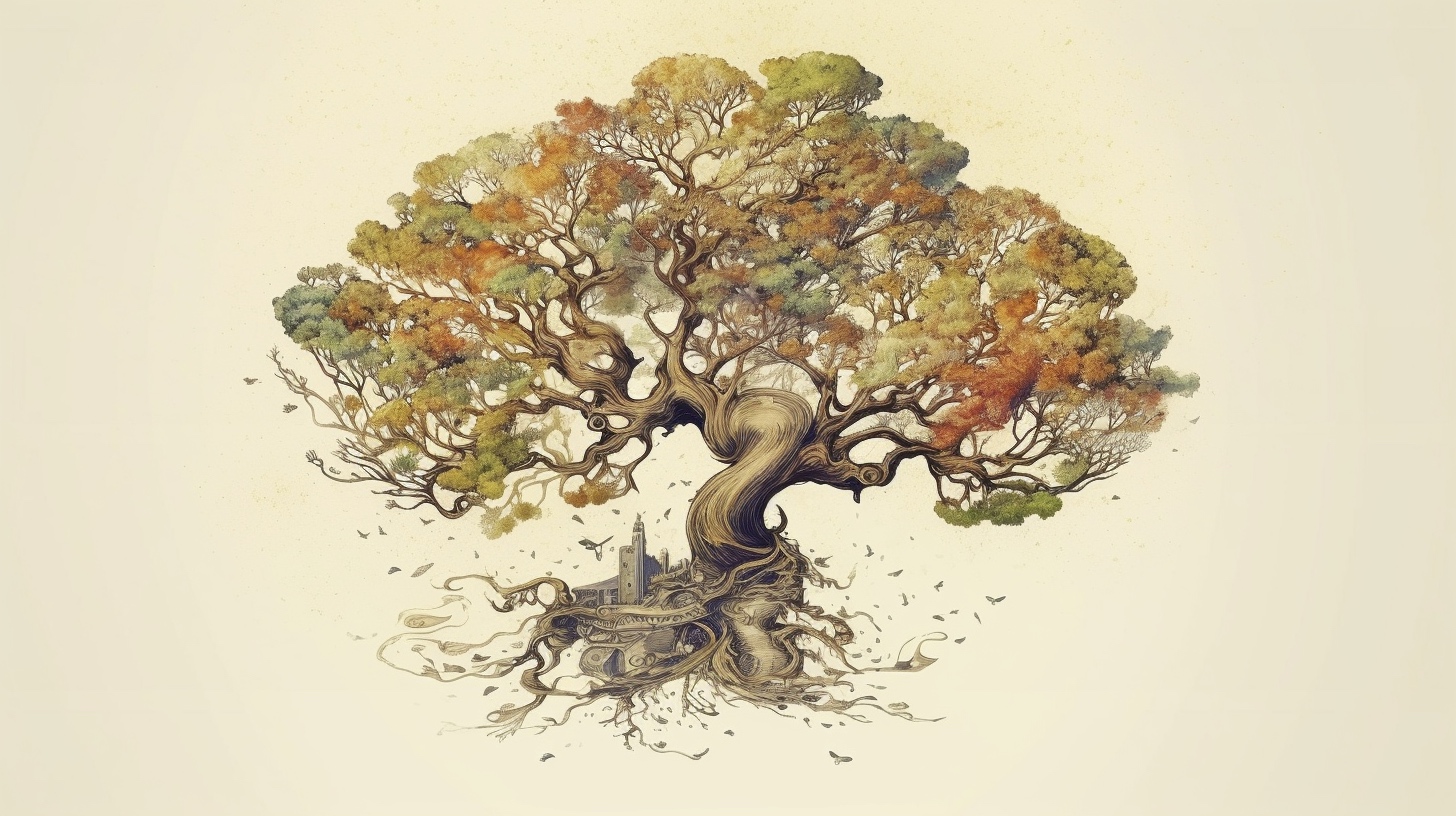Renderman a tree  in the style of cartography art flourish 2    0db6208b 88d8 4c0c bc84 5716c59fc64f