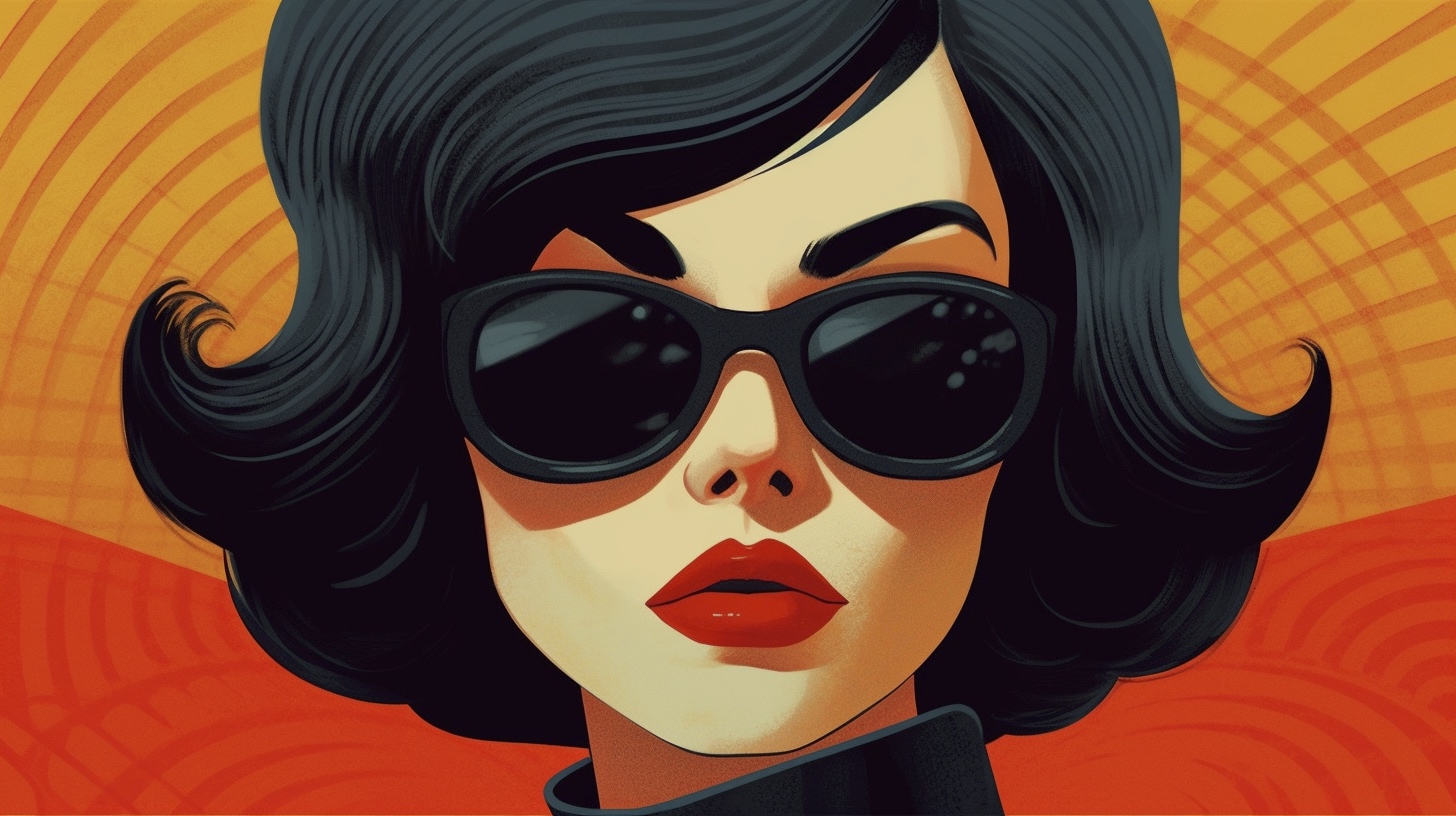 Renderman a woman in the style of Gothic and Midcentury Modern  9b0c9c99 efd0 49e0 8e66 683bd58ca033