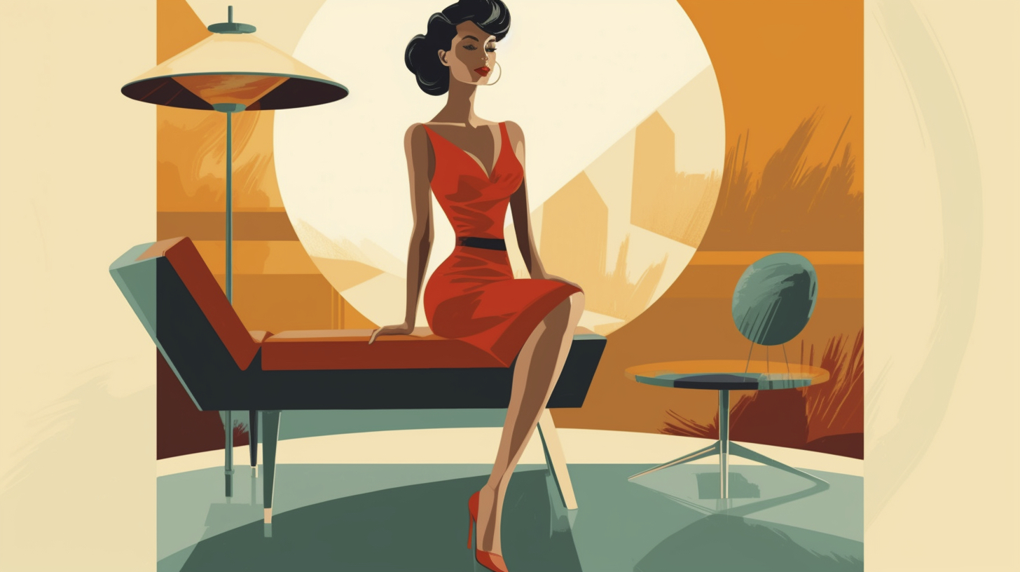 Renderman a woman in the style of Midcentury Modern Illustrat 184a579d 196b 4829 900a 7ff782c0d604 2