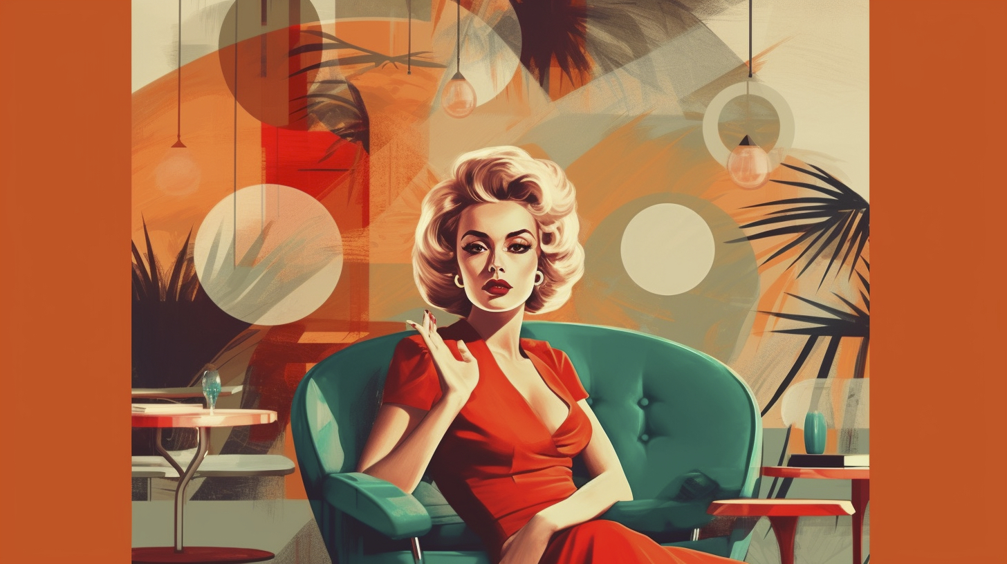 Renderman a woman in the style of Midcentury Modern Illustrat 184a579d 196b 4829 900a 7ff782c0d604 3