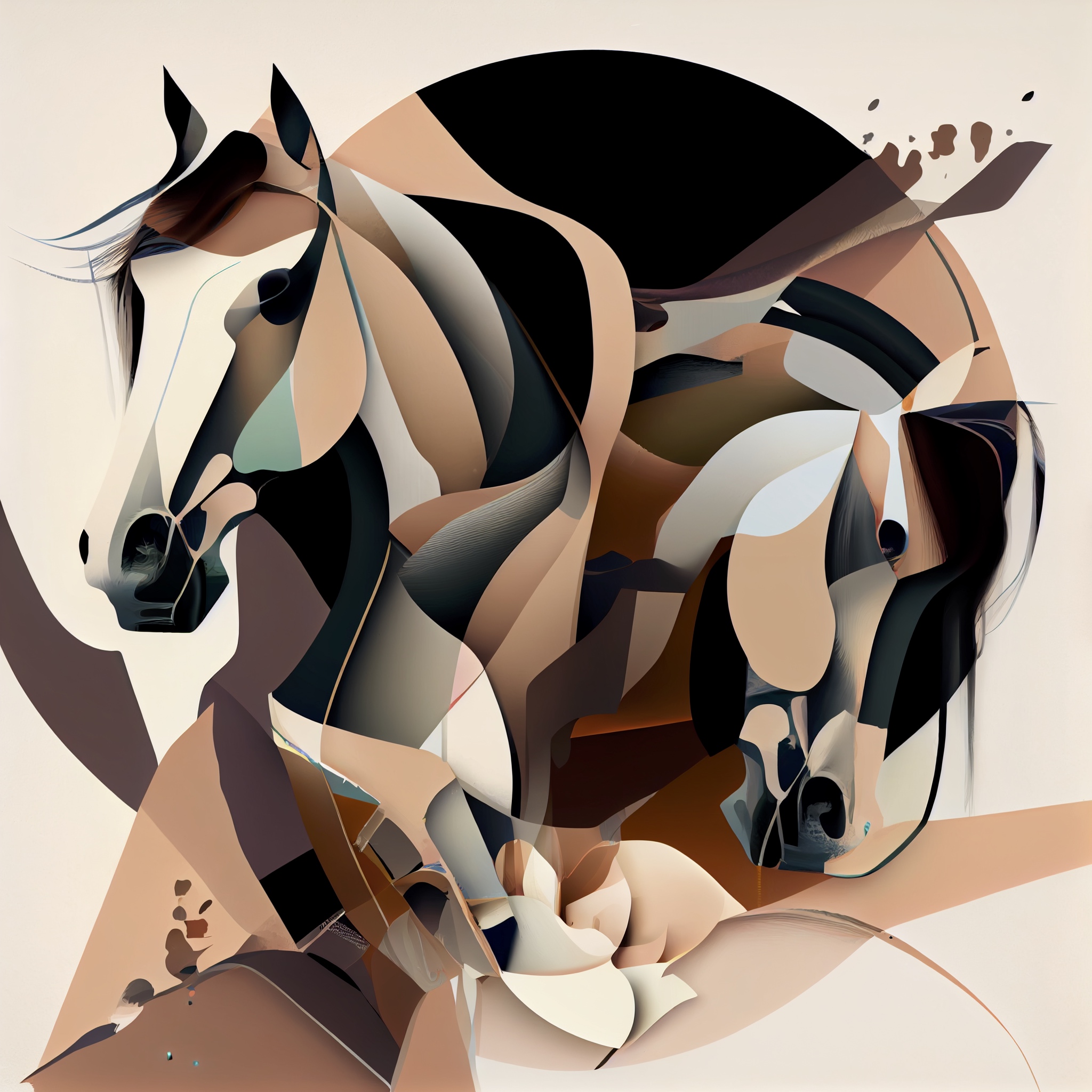 Renderman abstract graphic in muted colors horses on mars   qua 05b484c3 9ef5 498f b57c 2fd67680d93b