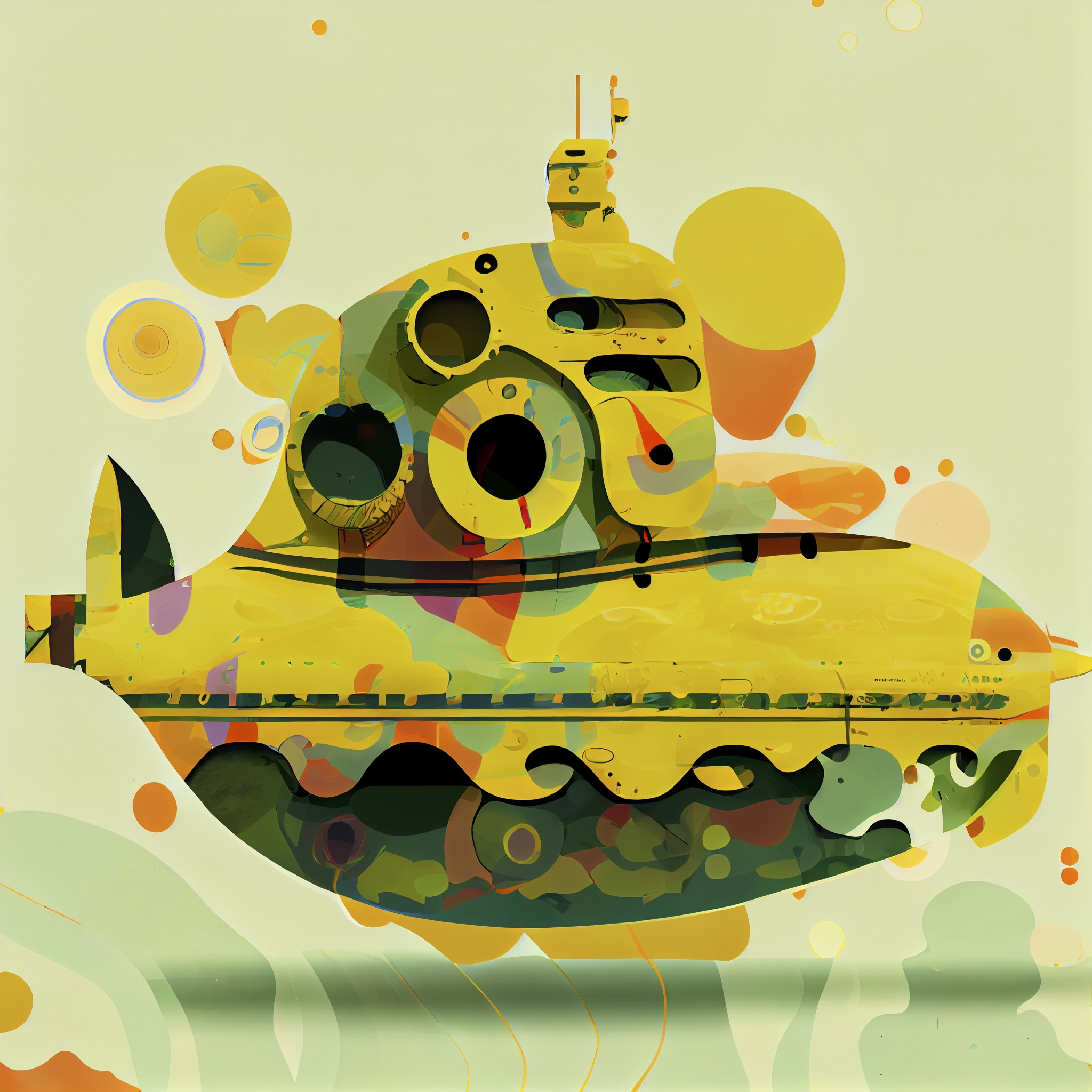 Renderman abstract graphic the yellow submarine with muted colo 6d95895e 336c 480a 905d 11303ec2ce0b