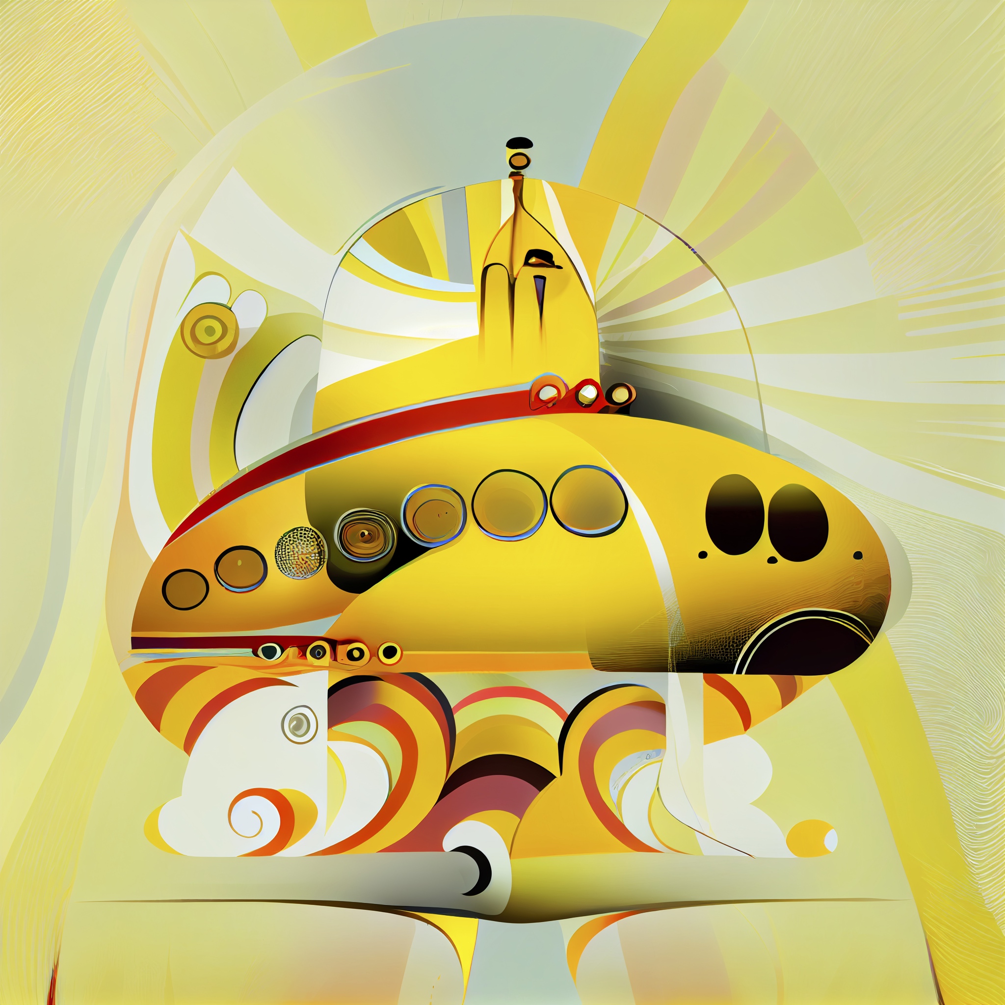 Renderman abstract graphic the yellow submarine with muted colo b4743e6c 4a4a 43c6 b155 f34ae9fe2477