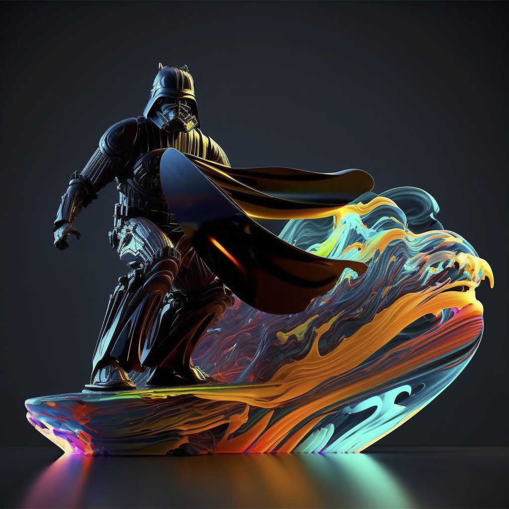 Renderman abstract graphic vader surfing Cinematic lighting Pho 43b3a4b8 1a76 4fde b4a6 92c78c788270