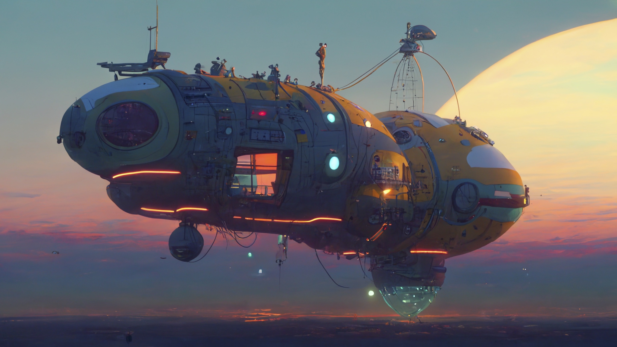 Renderman advanced spaceship in orbit in the style of Simon Stl 6261e0e6 846b 4a21 8c9b 1226755ee4db
