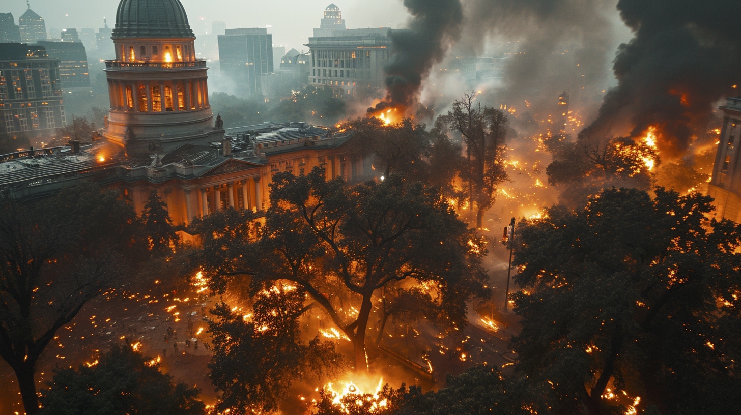 Renderman aerial photo from above of angry crowds swarming ac 840d40bb 0ca5 4180 b8c6 84b222e8907a 2