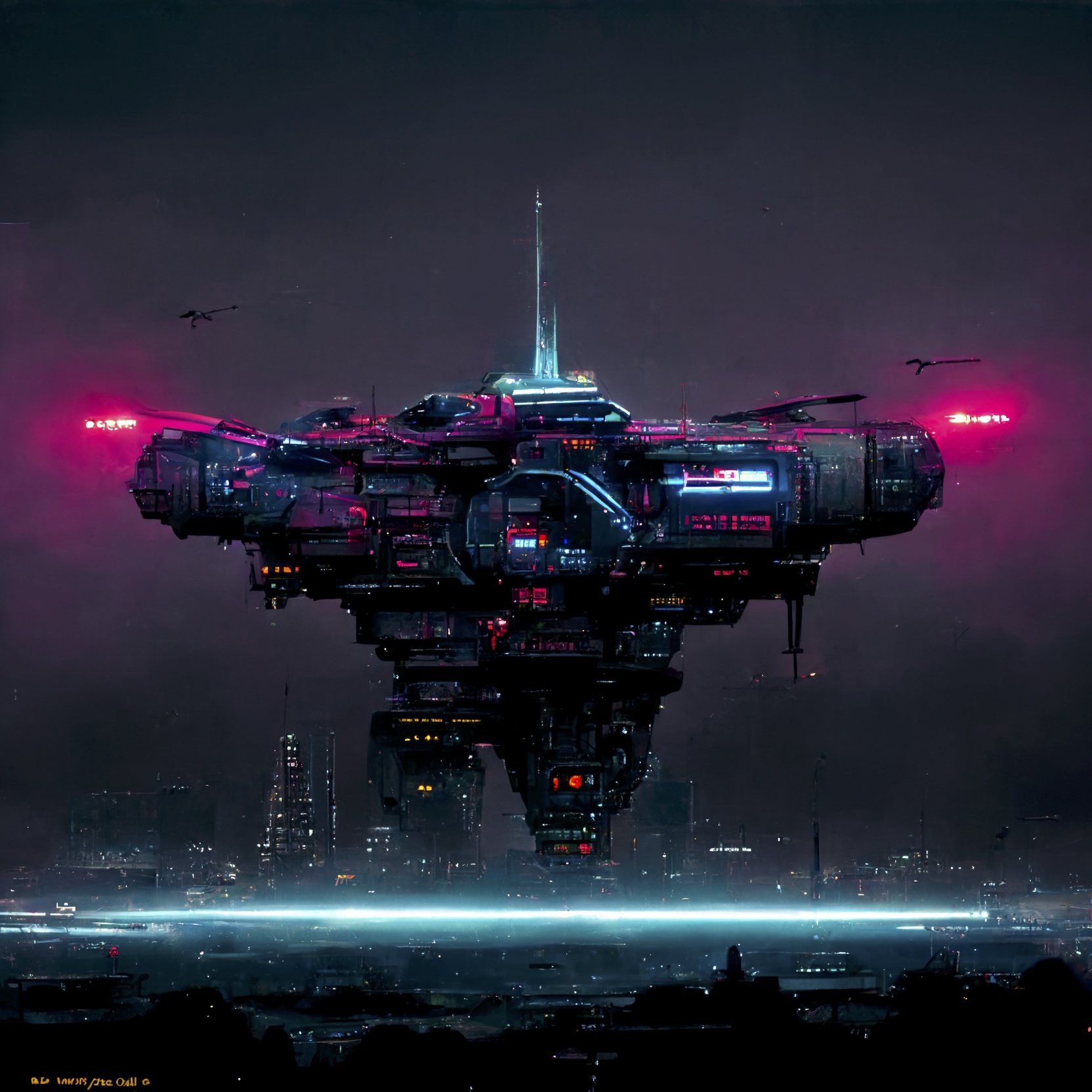 Renderman cyberpunk starship 3 highly detailed futuristic 8k  723846db 5ccc 4802 af76 9a1ba190ff2c 0