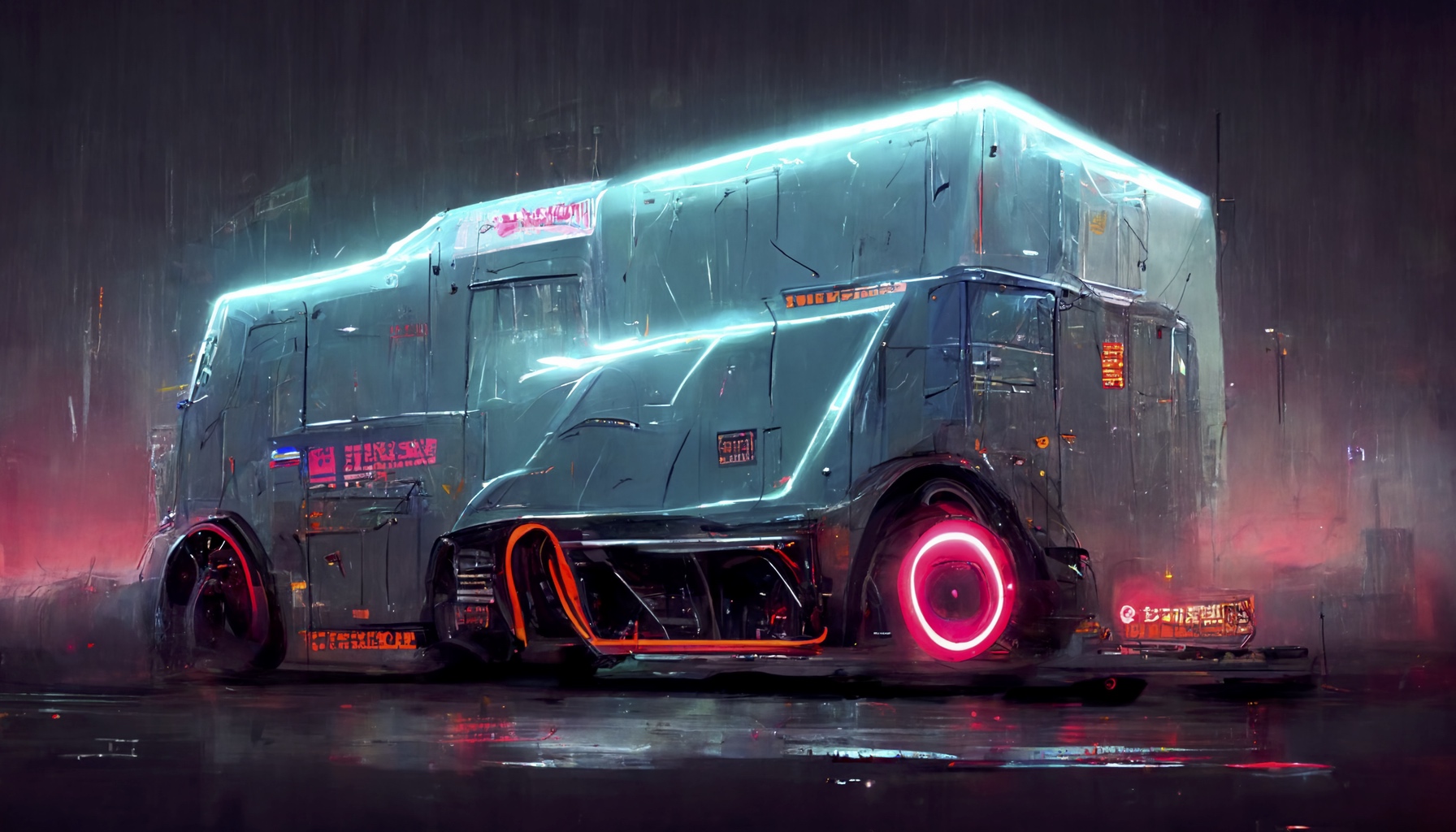 Renderman cyberpunk tesla truck 3  highly detailed blade runn 4b28fe62 eb4e 4993 8500 7c46520477c6 0