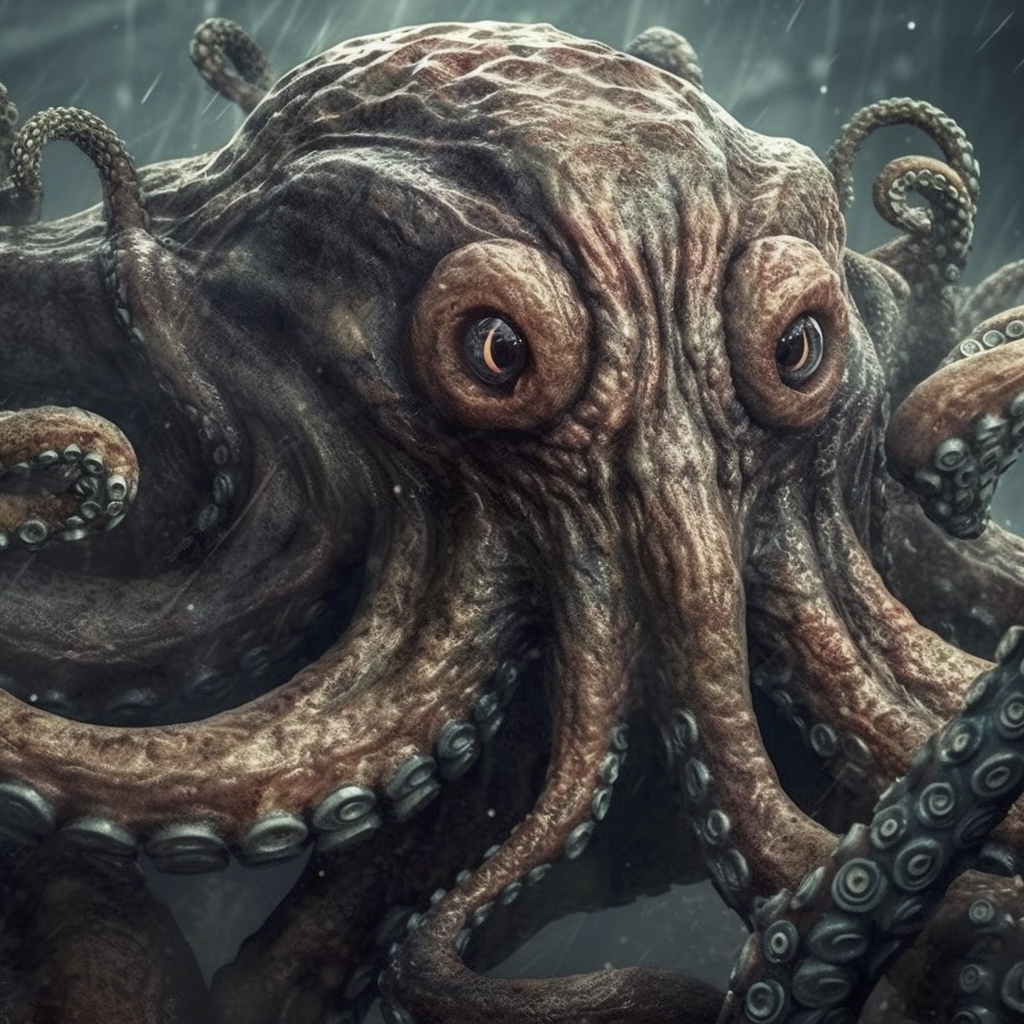 Renderman detailed photograph of an angry kraken with fierce ey 95500bbc 1398 467c 9778 effc67d20256