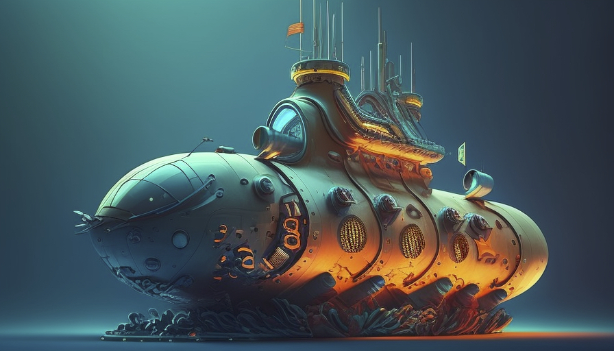 Renderman futuristic retro Russian nuclear submarine unsplash 4af90288 2d5c 45e0 928b b41727baa373 3