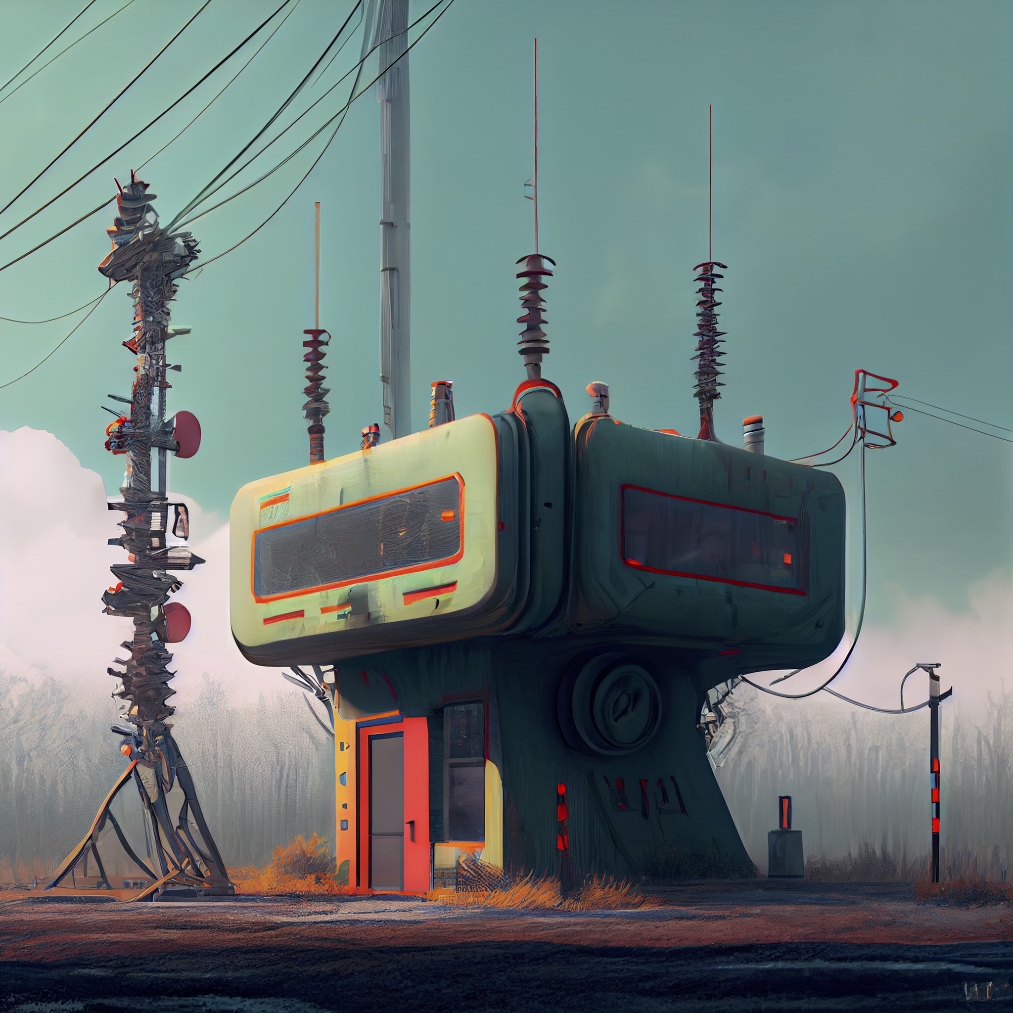 Renderman futuristic world in the Simon stalenhag the electric  da502514 7174 4e84 9e09 df04b3a0080f