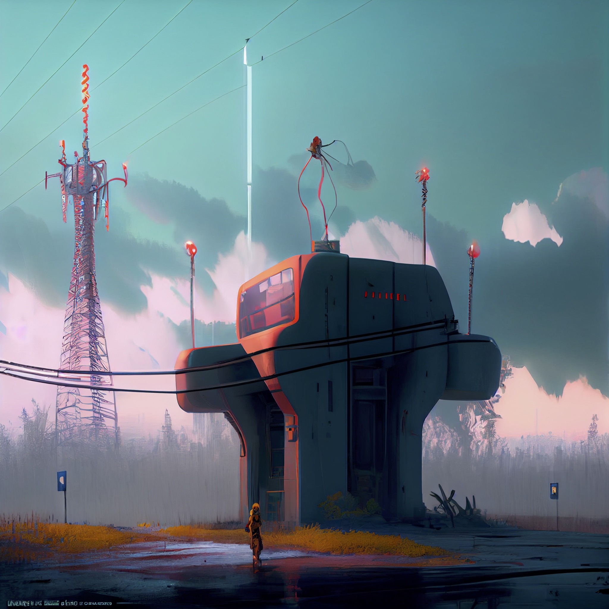 Renderman futuristic world in the Simon stalenhag the electric  ed022115 321c 475a 9574 a835b545199c