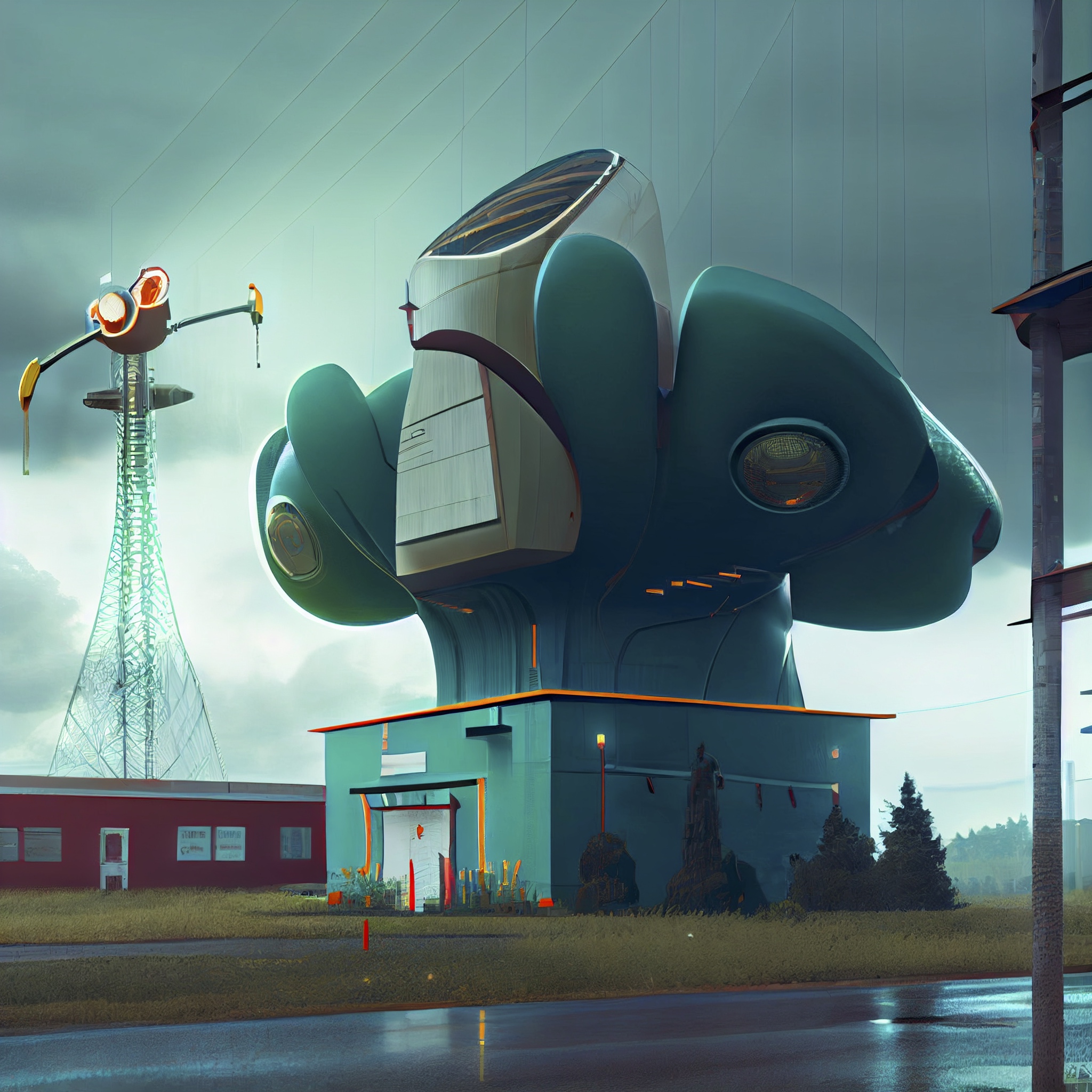 Renderman futuristic world in the Simon stalenhag the electric  ef31ecb5 776d 4c96 a9f5 9dd9478c69e0