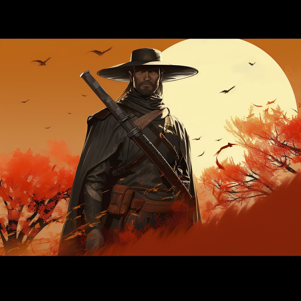 Renderman httpss.mj.run rqDxssfrCg graphic image of a cowboy  004e7006 e66b 4e30 b384 307de83677a5 0